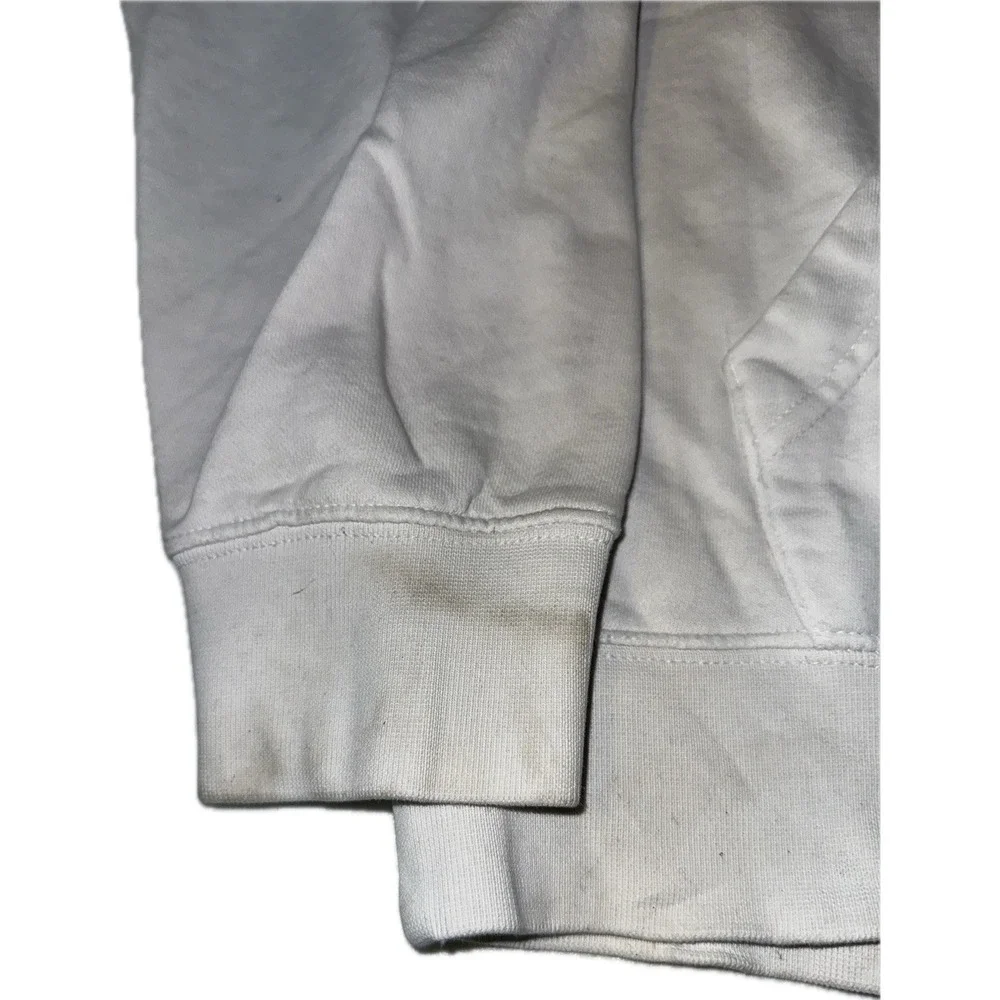 Nike‎ Swoosh Men's Size XL White Spell Out Hoodie Drawstring Pullover Sweatshirt